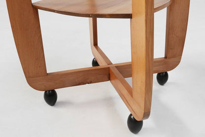 Art Deco vintage beech side table